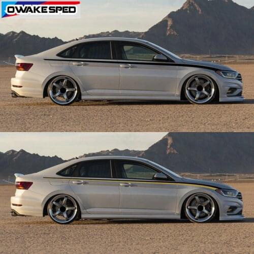 Sport Waist Lines Decals Racing Stripes Car Door Side Decor Sticker For Volkswagen-Jetta-GTI TDI 2011-2019 Auto Body Accessories