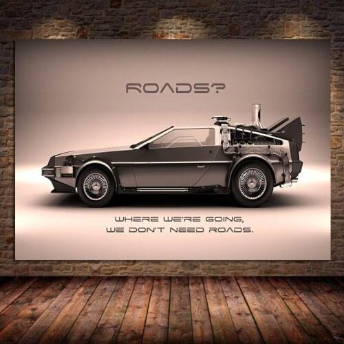 Supercar DMC-12 Canvas Painting Posters and Prints Silk Wall Art Pictures for Living Room Bedroom Cuadors Home Decor Unframed