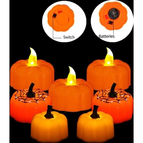 Halloween Decoration For Home LED Light Candles DIY Hanging Horror Pumpkin Party Supplies Room Bar Decor Prop Creative Holiday