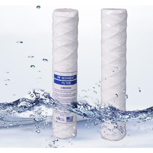 10Inch 5micron Universal PP Cotton String Wound Sediment Water Filter Replacement Cartridge Whole House Sediment Filtration