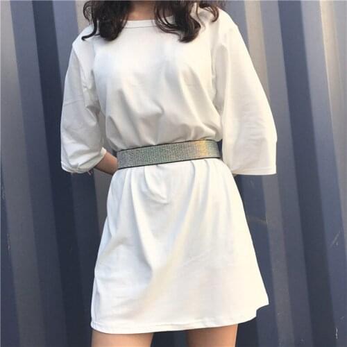 Womans Drill-in Decorative Belts Fashion Elastic Belt Cool Belts