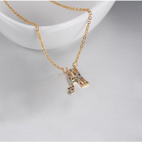 Women Letter Necklace Arrive Chain Womens Initial Letter Alphabet Name Necklace Pendant For Women Charms Jewelry Best Gift