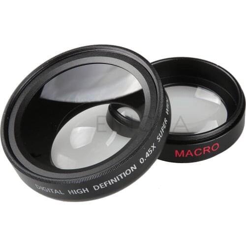0.45X Super Wide Angle Lens + 12.5X Macro Camera Lens 37mm Thread Mount