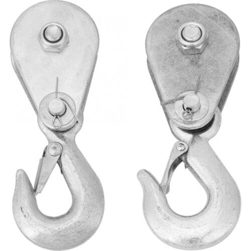 1Pcs High Strength Steel Single Wheel Lifting Rope Pulley Block Pulley Hooks 0.5/1 Tons Load-Bearing Single Wheel Swivel Rollers