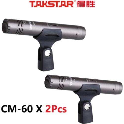 2 Pcs/Lot Takstar CM-60 / CM60 Professional Condenser Recording Microphone For Musical Instrument On-Stage Performance