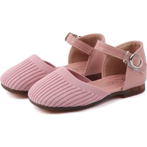 2020New Baby girls shoes Children princess shoes Children single shoes comfortable and breathable chaussure fille PinkBlack 1-7T