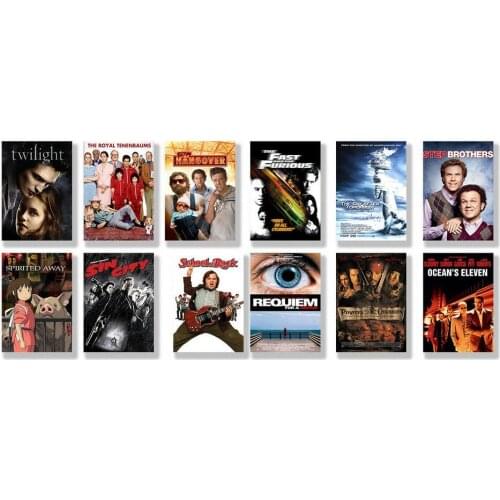 24style Classic 2000s Movie Art Film Print Silk Poster for Your Home Wall Decor 24x36inch