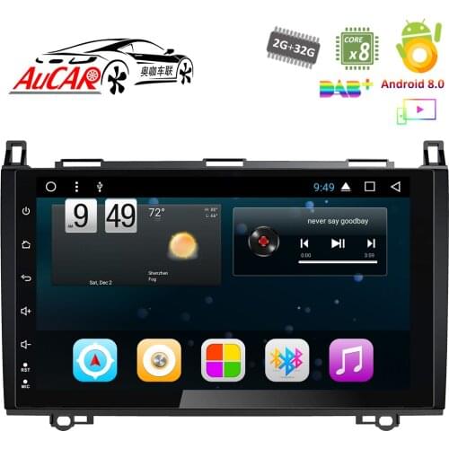 Android 7.1 9" Car DVD Player GPS Navigation system for Benz B200 2009 Octa core 1024*600 Bluetooth GPS Radio WIFI 4G Stereo