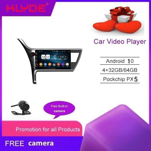 KLYDE Android 10.0 car dvd player 10.1 inch car multimedia gps car navigation for Corolla Innova Crysta 2016-2018 LHD