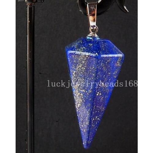 Free Shipping Fashion Jewelry 20x38mm Lapis Lazuli Art Women Men Pendant bead C4019