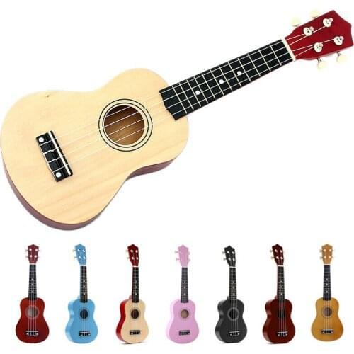 21 inch Soprano Ukulele 4 Strings Hawaiian Guitar Uke + String + Pick For Beginners kid Gift