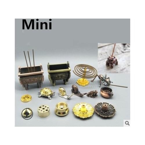 3 In1 Incense Stick Holder Alloy Lotus Line Incense Burner Yoga Sage Sandalwood Coil Base Bronze Crafs Home Decor Christmas Gift