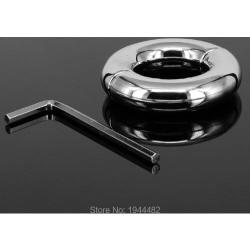 33mm Stainless steel Penis Cock Ring Glans Penis Stretch Scrotum Ring Ball Stretcher Sex Toys for Men Delay Ejaculation