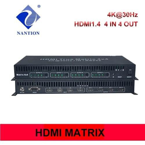 HDMI-compatible 0404 matrix switch 4x4 4 IN4 OUT 4 channels 2k 4k HDMI-compatible 4 in 4 out all digital 3D matrix switcher