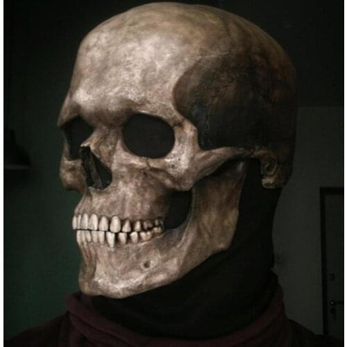 Halloween Skull Mask Decoration Horror Helmet Scary Mask Masquerade Holiday Party Decoration Carnival Props Grimace Headgear