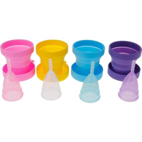 3pcs/lot Menstrual Cup Medical Grade Silicone Menstrual Cup Reusable Lady Cup Sterilizing Women Menstrual Period Cup