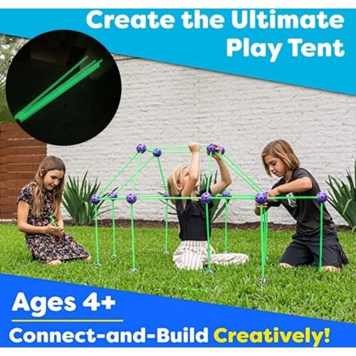 5 Year Old Premium Fort Building Kit + Tent Construction Toy for Kids Making Balls
