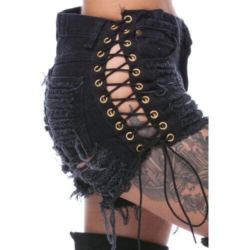 New Fashion High Waist Shorts Vintage Slim Slit High quality Short Sexy Black Womens Shorts Summer