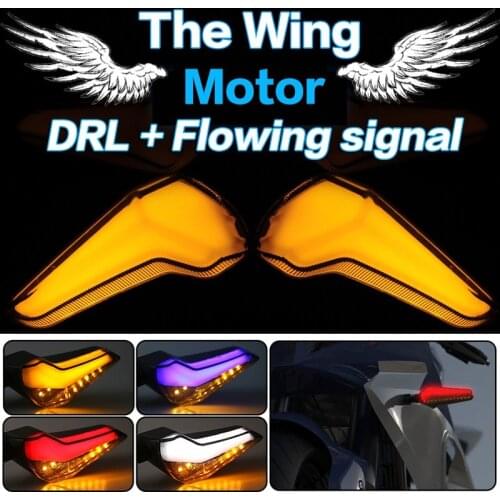 Motorcycle LED Turn Signal Flowing Light DRL Motor Led Indicator Lamp Yellow Amber Tail Lamp FZS CB150 Force