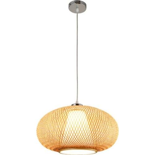 Modern Bamboo Led Pendant Light Fixture Asian Japanese Rustic Hanging Lamp Avize Luminaria Lustre Indoor Home Lighting