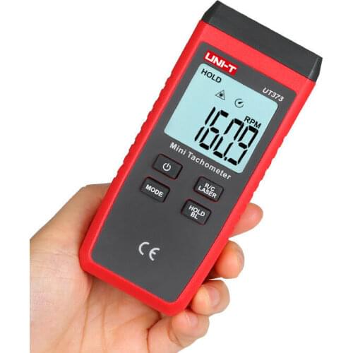 UNI-T UT373 Digital Laser Handheld Tachometer Single Trigger Auto RPM Speed Tester Measurement Meter Non-contact LCD Backlight