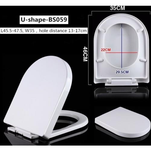 Universal Toilet Seat Cover Plate Slow Down Toilet Seats Lid U-shape V-shape O-shape Thickened Vintage Toilet Seat Accessories