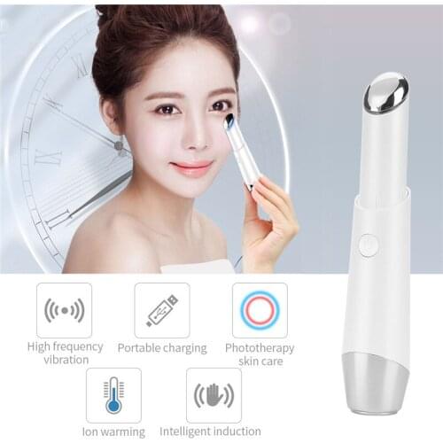 USB Electric Eye Massager Ion Photon Therapy Eyes Wrinkle Dark Circles Removal Anti Aging Face Lifting Massage Beauty Lip Device