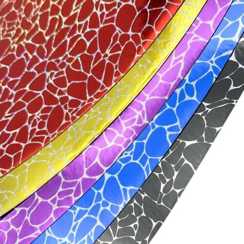 6 Sheets 12"x10" Bundle Holographic Stone Pattern Adhesive Vinyl Cricut Film for Party Decoration Sticker Craft Cutter Car Decal