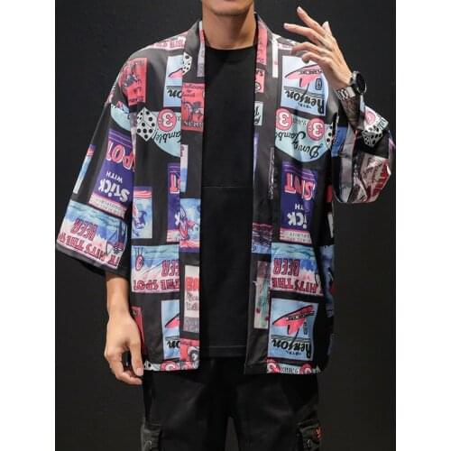 Japanese Streetwear Short Sleeve Shirt Men Hip Hop Ukiyoe Casual Shirt 2018 Man Summer Fashion Soft Hawaiian Shirts