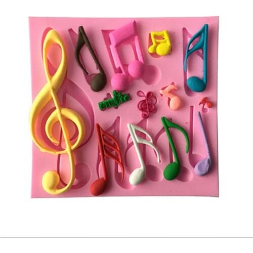 1PCS Beautiful Music Notes Shape Silicone Mold, For Fondant Cake Mold, Bakware Tools, Soap Mold ,Sugar Tool E412