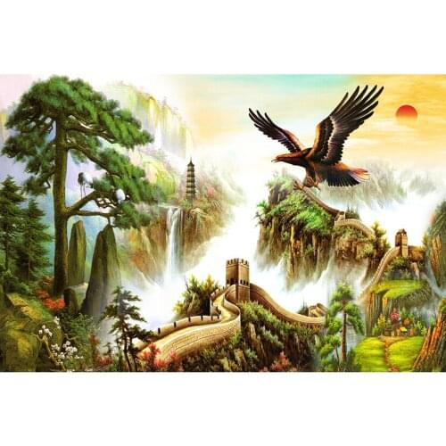 DIY Diamond Painting Mosaic Landscape Flower and Bird Landscape Rhinestones Embroidery Full Round Square Craft Home Decor JX281