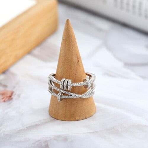 Anti Anxiety Ring Spinner Rings Fidget Peace Rings Anxiety Worry Finger Stress Relief Rings Stacking Rings for Women T21F