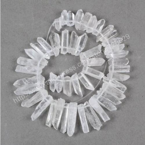 BOROSA Strand Natural Aura Druzy Quartz Crystal Point Pendant Loose Beads Crystal Quartz Jewelry G0707