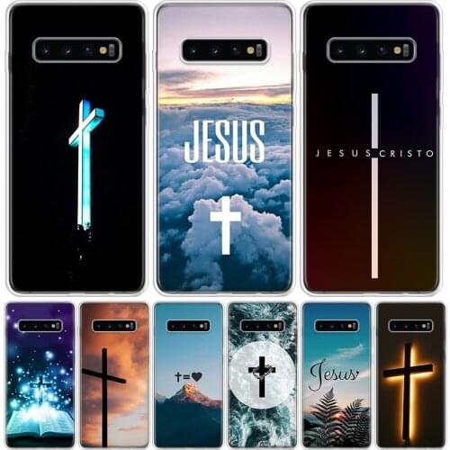 Christian Cross Design Phone Case for Samsung Galaxy S10 S20 Ultra Note 10 9 8 S9 S8 S7 J4 J6 J8 Plus Lite + Popular Cover Capa