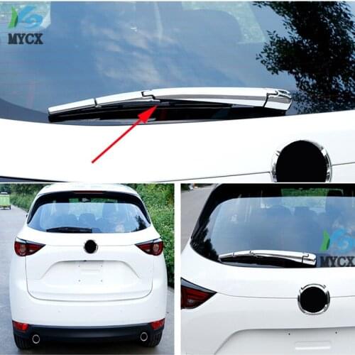 For Mazda CX5 CX-5 CX 5 2017 2018 2019 Car detector ABS chrome car rear back glass wiper nozzle cover frame trim tail window