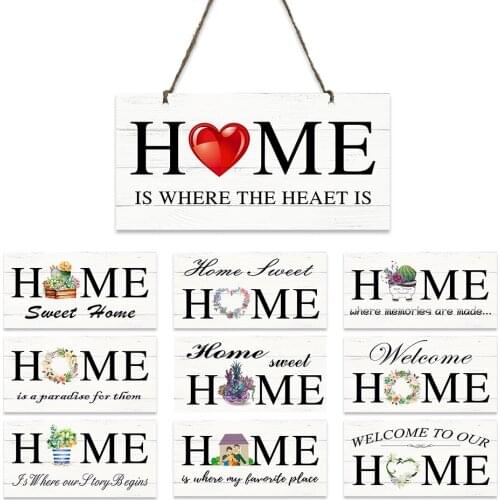 Home Signs Sweet Home Wooden Wall Plaque Hanging Wood for Home Wall Living Room Door Decoration