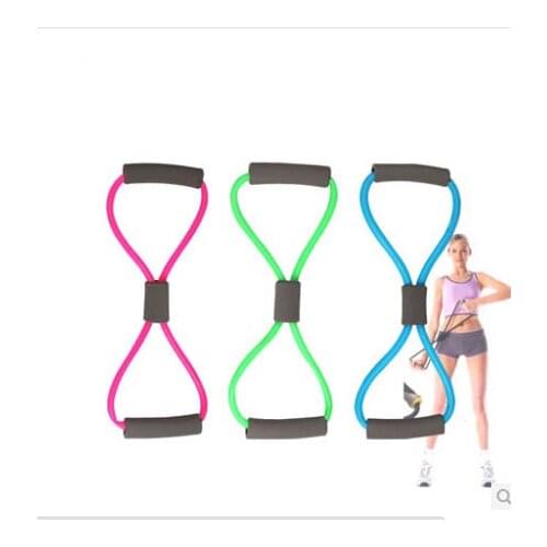 Resistance Training Bands Tube Workout Exercise for Yoga 8 Type Body Building Fitness Equipment Tool