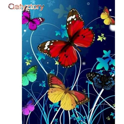 GATYZTORY Paint By Numbers For Adults Children Butterfly Animal DIY HandPainted Oil Painting By Numbers Home Decoration Unique G