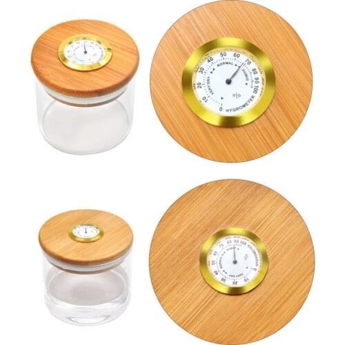 Pill box Bamboo-wood sealed tank with hygrometer large-capacity storage moisture-proof and waterproof smoke accesoires