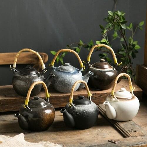 Japanese Teapot Ceramic hand-painted Tea utensils Chinese style large Girder pot kettle home hotel restaurant sushi bar Tea set