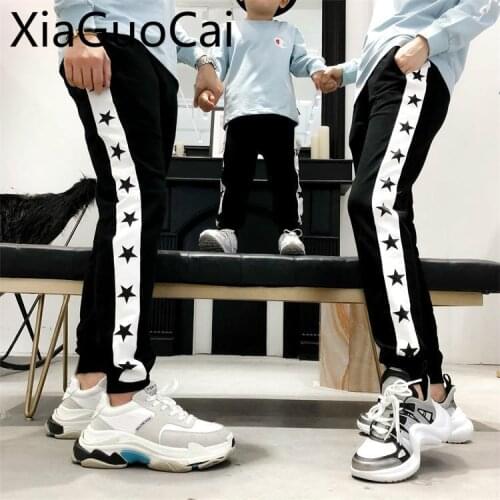 Family Matching Pants 2018 Autumn New Clothing Sets Wild Trousers Boys and Girls Family Pants Casual Pants Matching Outfits