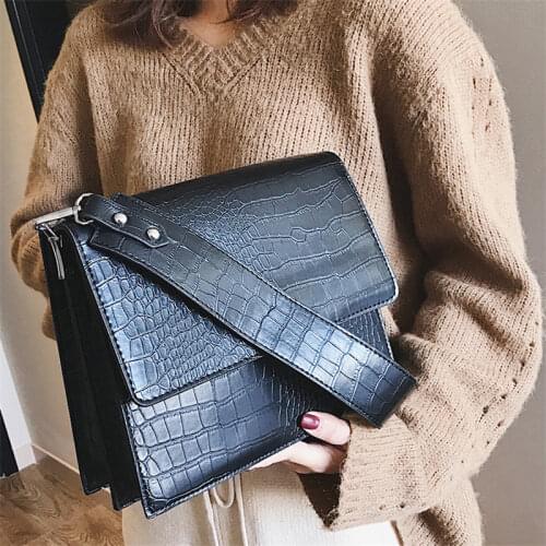 Alligator Crossbody Bag Crocodile Women Handbags New Small Vintage Retro Female Pu Leather Shoulder Messenger Bags Girls Ladies