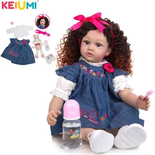 KEIUMI 24 Inch Reborn Baby Doll Excellent Quality New 2020 Baby Toddler Accessories Free For Girl Birthday Gift Childrens Day