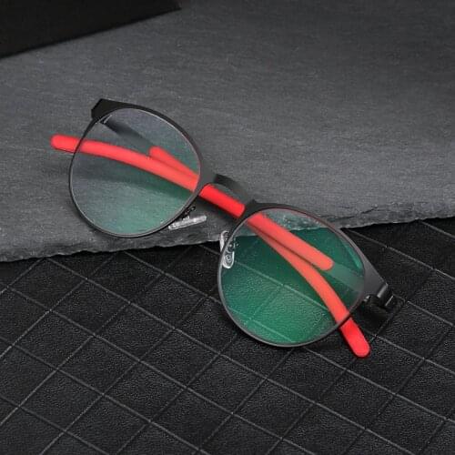 KJDCHD Brand Titanium Alloy Glasses Frame Men Retro Round Prescription Eyeglasses Women 2021 New Vintage Myopia Optical Eyewear
