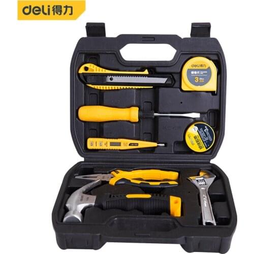 Deli 8-piece Comprehensive Maintenance Set Hand Tools Household Box Multi-tool For Repairing Glasses Mechanical Power Tools