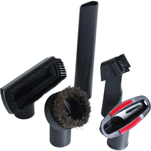 5Pieces Vacuum Cleaner Nozzle Sets Round Brush Flat Suction Head 32mm Vacuum Cleaner Parts Attachment For Philips Samsung Hoover