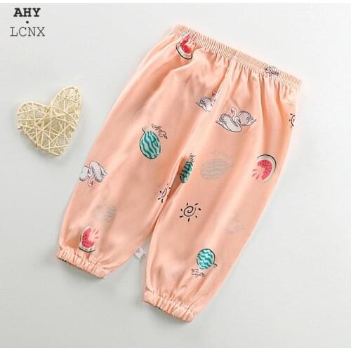 New Summer Kids Anti Mosquito Pants For Boys Girls Leggings Thin Infant Toddler Cotton Trousers Spring Baby Pajama Clothing