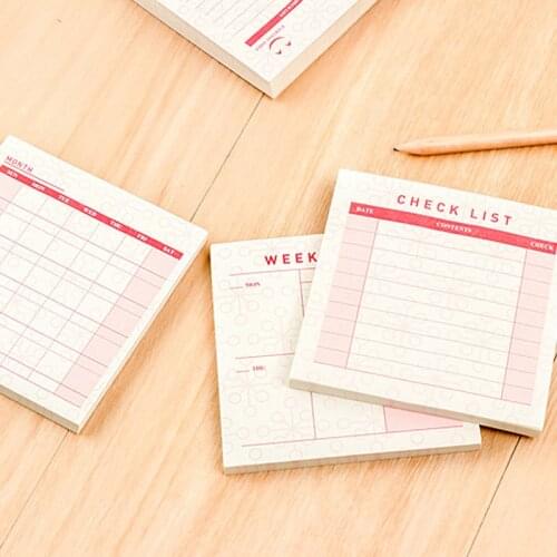 Plan Schedule Memo Pad Notepad Student Pocket Program Notebook Scratch Pad Stickers Office And School Supplies Korean Stationery