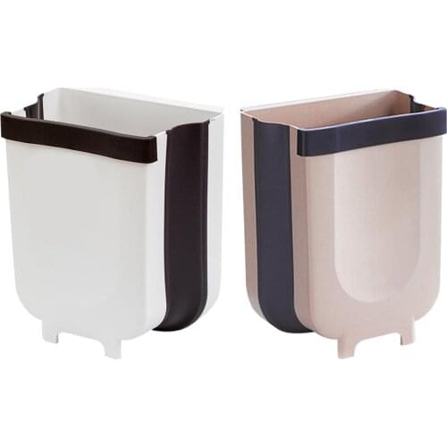 Hanging Trash Can Garbage Bin for Kitchen Cabinet Door, Cabinet Door Mounted Trash Can Under Sink Trash Bin for RV Bathroom