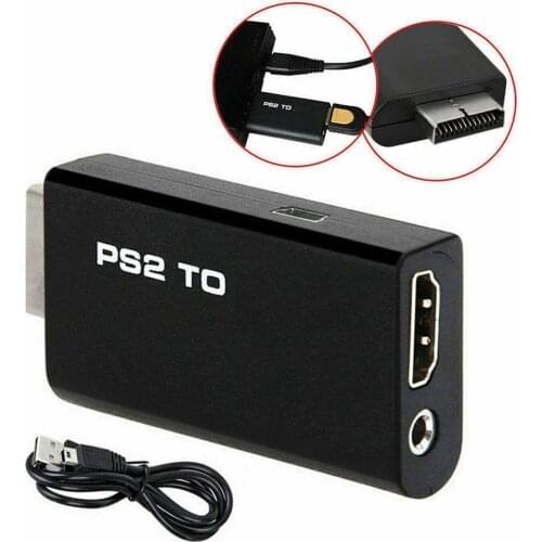 Portable for PS2 to HDMI-compatible Audio Video Converter Adapter AV HDMI-compatible Cable For PlayStation 2 Plug And Play Parts